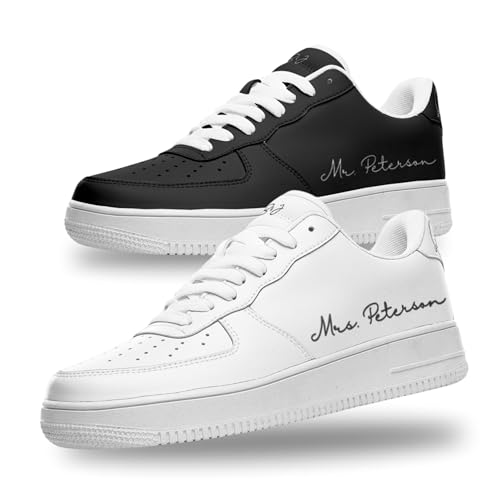 Bride and Groom Matching Sneakers for Wedding Day, Custom Bride Sneakers Groom Sneakers Matching for Wedding, Honey Moon Husband and Wife Personalized Bridal Shoes