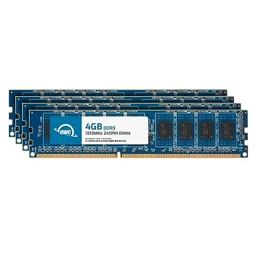 OWC 16GB (4x4GB) DDR3 1333 PC3-10600 CL9 2Rx8 240-pin 1.5V Non-ECC UDIMM Memory RAM Module Kit