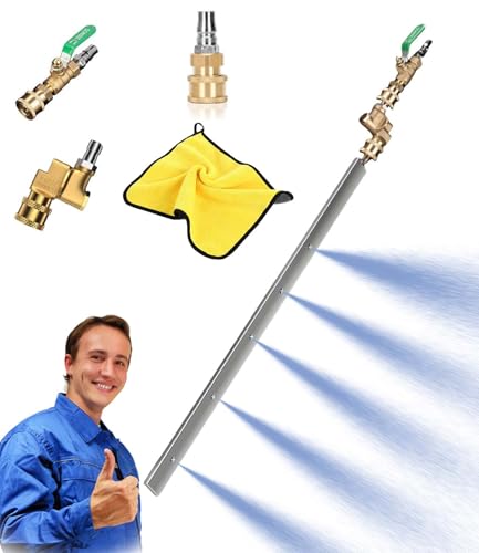 24"/32"/39"Portable Car Radiator Cleaning Wand, 4500 PSI Radiator Pressure Washer Wand with 3 Upgraded 1/4" Quick Couplers, Dual-Use Water/Air, Radiator Cleaner Wand Tool, Household Car&Truck (32in)