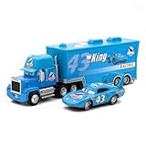 Movie Cars 2 3 Black Storm Jackson McQueen Curz Mater Giant Wheels Cars 1：55 Diecast Vehicles Toys（Dinoco Team）