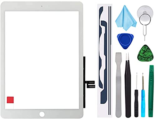 T Phael White Touch Screen Replacement for iPad 7th 8th Generation Digitizer 2019 2020 10.2'' 7th 8th Gen A2197 A2198 A2200 A2270 A2428 A2429 A2430 + Pre-Installed Adhesive(NO Home Button)