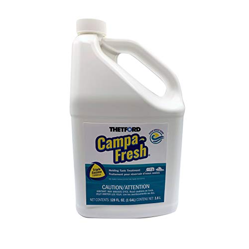 Thetford Campa-Fresh Ocean Breeze Scent RV Holding Tank Treatment, Formaldehyde Free, Waste Digester, Septic Tank Safe, 1 Gallon Bottle (96706)