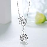 Daixiya Sobriety Gifts for Women 925 Sterling Silver Alcoholics Anonymous Recovery Symbol Necklace Lotus AA Sobriety Jewelry Gifts for Women