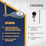 Roto Tape Compass | Rotating Tape Measure Beam Compass Alternative Circle Drawing Tool to Draw Arcs (Not 2 inches Short!)