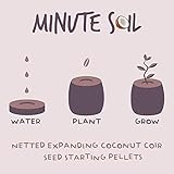 Pure Coconut Coir Netted Seed Starting Pellets - 42mm - Pack of 100 - Sustainable, Renewable, Unamended - Superior to Peat Plugs - High Water Holding - Minimize Root Loss & Transplant Shock