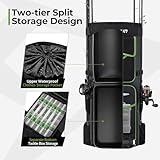 Piscifun Fishing Rod Bag Holds 8 Rods & Reels, 70L Large Storage Fishing Rod Case, Foldable Fishing Pole Bag for Carrying Gear & Equipment, Water-resistant Portable Rod Storage Bag, Green