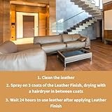 Leather Finish Matte | Seals and Protects | Suitable for Leather Sofas, Car Interiors, Handbags, and More | Flexible Lacquer That Prevents Scratches and Scuffs | Matte Finish (250 ml / 8.5 oz)