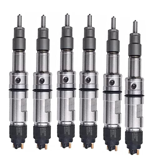 Geofrey 6pcs Fuel injector 0445120391 0445 120 391 0 445 120 391 Compatible with Weichai Heavy Trucks CNHTC Howo Foton JAC