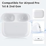 Wireless Air pods Pro Charging Case Replacement Compatible with Air Pod Pro 1st and 2nd Generation Charging Cases, Built-in 660 mAh Battery with Bluetooth Pairing Sync Button, No Earbuds