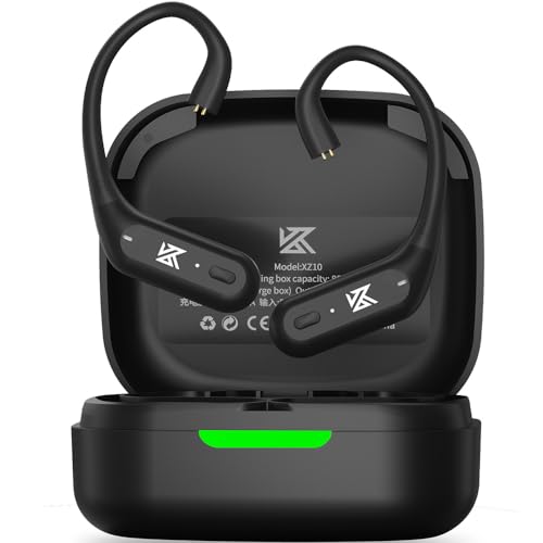 KZ XZ10 True Wireless Earhook Adapter for in-Ear Monitor Headphones, Bluetooth 5.3 Supports aptX Adaptive Codec, 72H Long Battery Life with Charging Case, & One Click Control