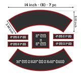 Custom Embroidered Patch Rocker Name Tag MC Motorcycle Biker Sew on Patch - 14 inch Set (B) - 7 pc