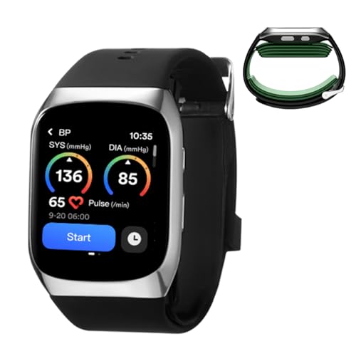 YHE BP Doctor Med, Blood Pressure Smartwatch with Dual Patented Cuff, Wrist BP Monitor 24/7 Stress Monitoring Sleep & Sports Tracking App for Android & iOS