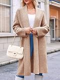 Saodimallsu Womens Open Front Chunky Cardigan Long Oversized Loose Knit Coatigan Sweater Jacket 2024 Fall Coats Camel