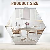 72 Pieces Hexagon Mirror Stickers for Walls Removable 3D Hexagon Acrylic Mirror Wall Decal Aesthetic Sticky Decor for Bedroom Living Room Decor DIY, Silver(3.94 x 3.43 x 1.97 Inch)