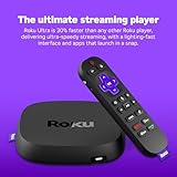 Roku Ultra 2024 - Ultimate Streaming Player - 4K Streaming Device for TV with HDR10+, Dolby Vision & Atmos - Bluetooth & Wi-Fi 6- Rechargeable Voice Remote Pro with Backlit Buttons - Free & Live TV