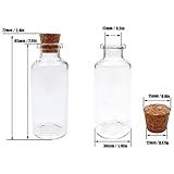 50 Pieces 30 ML Glass Bottles with Cork Stoppers Mini Small Glass Bottles, for Wedding Favors, Crafts Home Decorations