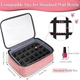 YOREPEK Nail Polish Organizer Holds 72 Bottles (15ml-0.5 fl.oz) Large Nail Polish Carrying Case with 3 Removable Pouches and 4 Zippered Pockets for Manicure Tools, Supplies, Nail Lamp, Gift for Women