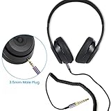 Solo4 Cord Coiled Audio Cable Replacement for Dre Beats Studio3 / Studio Pro/Solo 3 Wireless Noise Cancelling Headphones, 3.5mm(1/8") Extension Wire Compatible with iPhone PS5 Xbox One, 14ft