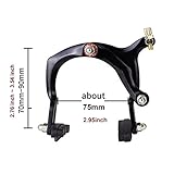 Mimoke Bike Brake Set Front and Rear Bike C Brake Caliper Include Inner and Outer Cables and Bike Brake Levers Kit Aluminum Alloy for MTB Road Bike