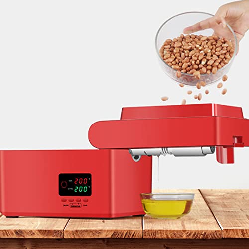 600W Home Automatic Oil Press Machine, 220V Electric Kitchen Oil Maker with 80 rpm Maximum Juice Output 1001mL-1500mL Suitable for for Red Peanut Soybean, Rapeseed