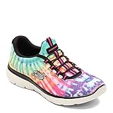 Skechers Women's Sneaker, Black/Multi, 9.5 M US