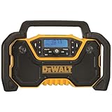 DEWALT 12V/20V MAX Portable Bluetooth Radio, Cordless, 100 ft Range, 3.5” Subwoofers, Jobsite (DCR028B)