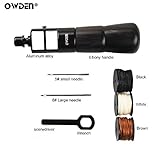 OWDEN Professional Leathercraft Stitch awl tool, Leather Sewing Awl tool for leather,Belt,Canvas,Fabric,Bag repair lockstitch tool set.Speedy Stitcher Professional leather craft tool.(3 Thread Colors)