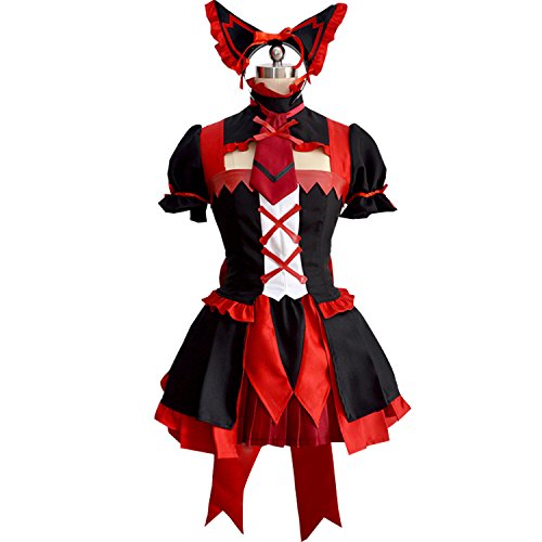 MYYH Anime Rory Mercury Cosplay Black Red Gothic Lolita Dress Gloves Stockings Costume