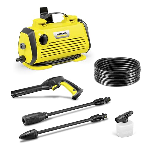 Kärcher Pressure Washer K 3 Horizontal FJ, Vario Power Spray Wand, Dirt Blaster, Foam Cannon -for Cars, Decks, Driveways, Siding, Patios, max. 2100 PSI 1.45 max. GPM