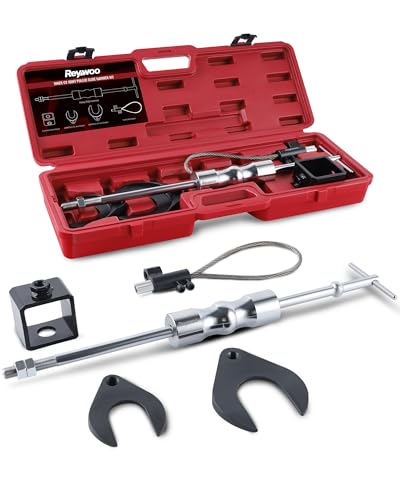 Reywoo Inner CV Axle Puller with Heavy Duty Slide Hammer, CV Axle Removal Tool with Outer CV Joint Adapter Steel Cable Adapter, Front Wheel Drive Axle Half Shaft Removal Tool Kit