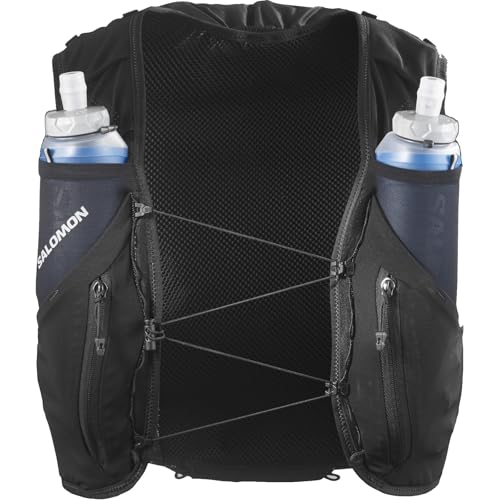 Salomon Unisex Advance Skin 12 | 12 Liter Hydration Trail Running Vest, Black, Large