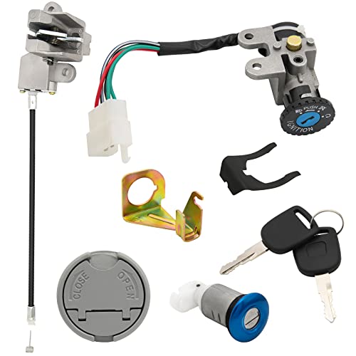 49cc Ignition Switch, 50cc Key Ignition, Ignition Switch Key Set Compatible with GY6 50cc 49cc TaoTao Scooter Moped Peace Roketa Jonway NST Tank