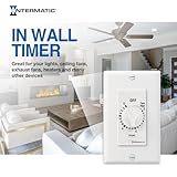 Intermatic SW12HWK 12-Hour Spring Wound Timer, White - Energy Efficient Control for Lighting and Appliances - No Electricity Needed, Easy Installation for Homes and Offices