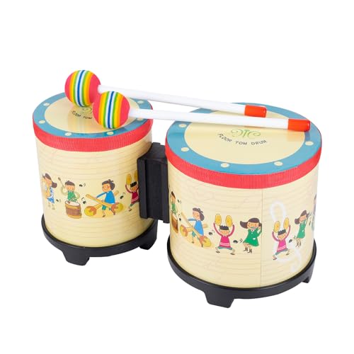 Bongo Drums for Kids 5"-6" Toddler Baby Toy Drum with 2 Colorful Drumsticks Rhythm Percussion Musical Instruments for Children, Boys, Girls,Birthday Gift