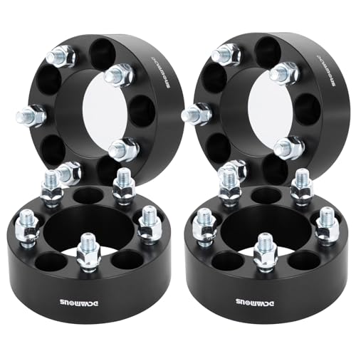 DCVAMOUS 4PC Black 5x115 to 5x120 Wheel Adapters 2 Inch 12x1.5 Studs Compatible with Chevy-Cadillac-Buick-Pontiac 5 Lug for 2000-2013 Impala | 2016-2022 Malibu | 2018-2022 Equinox | 1992-2002 Eldorao