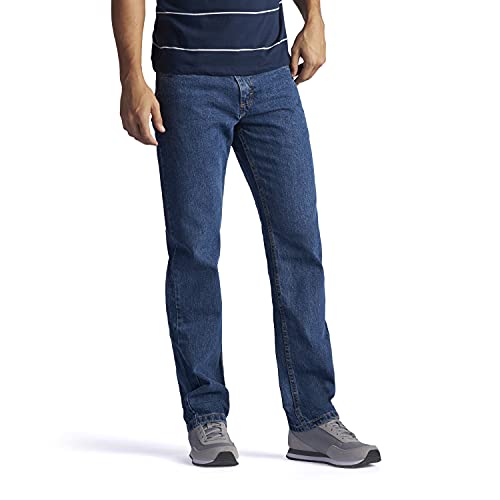 Lee Men's Regular Fit Straight Leg Jean, Medium Stone, 32W x 32L