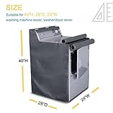 AKEfit 2 Pack Washing Machine Cover,Waterproof Dustproof Washing Cover with Zipper,Fit for Outside Top or Front Load Washer/Dryer,27"W x 26"D x 43"H-Grey