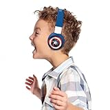 LEXIBOOK Avengers Marvel 2-in-1 Bluetooth Headphones for Kids - Stereo Wireless Wired, Kids Safe, Foldable, Adjustable, red/Blue, HPBT010AV