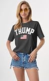 Flag Shirt for Women Presidential Support T-Shirts Tops USA Flag Short Sleeve Blouse Tees