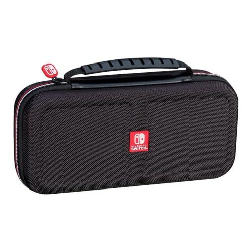 Game Traveler RDS – Officially Licensed Nintendo Switch Deluxe OLED, Nintendo Switch, & Switch Lite Case - Black Ballistic Nylon, Viewing Stand & Bonus Game Cases, #1 Selling Case in USA