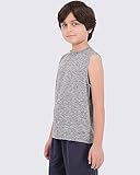 5 Pack: Boys Active Quick Dry Fit Tank Top Tops Shirts Boy Tshirts Kids Muscle Tees Summer Tanks Jersey Sleeveless Sports Gym Workout Running Athletic Undershirt Breathable Hiking Set 1,XL(16)