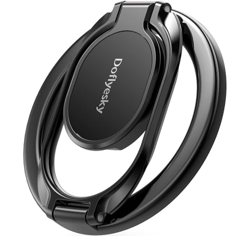 Doflyesky for Magsafe Magnetic Phone Ring Holder, Double Adjustable Gym Finger Ring Grip and Stand, Removable for iPhone, iPad and Smartphones, Compatible with Magnetic Car Mount
