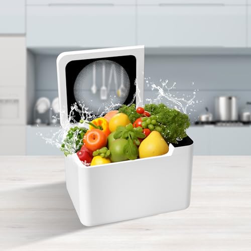 372 oz Capacity Fruit and Vegetable Washing Machine, Fruit Cleaner Device, Multipurpose Fruit and Veggie Purifier, Vegetable Washer Machine for Cleaning Fruits, Veggies, Grains, Meat, Tableware
