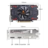 Rsmmpqa Graphics cardFit for HUANANZHI RX 560 4G Graphics GDDR5 DVI VGA HDMI-Compatibl Video Cards Fit for Geforce Game Computer Graphics Card