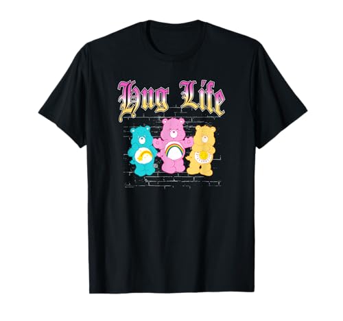 Care Bears Cheer Wish & Funshine Bear Hug Life Retro Logo T-Shirt