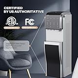 ICEPURE Multi-Function WiFi Water Cooler with Bullet and Crushed/Chewable Ice Maker, 5 Gallon Bottle Bottom Loading, Hot Cold Water Dispenser Built-in Ice Machine Combo, 35lbs/24H, Stainless Steel