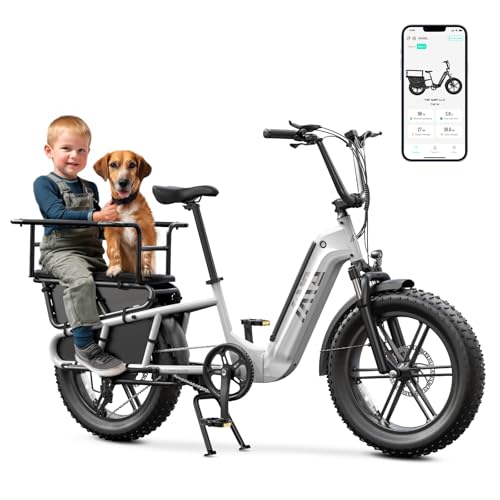 TST Electric Bike for Adults, 1500W Peak Motor Ebike with 48V 15Ah Removable Battery 28 MPH 60 Miles Fat Tire Cargo E Bike, Rear Rack, Basket, 7 Speed, Step-Thru Electric Bicycle