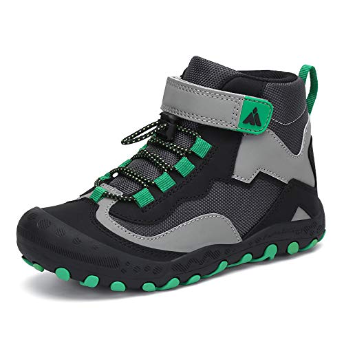 Mishansha Kids Hiking Boots for Little Boys Climbing Shoes Winter Boots for Girls Boys Sneaker Hiking Boots Outdoor Steel Anti-Slip Boots Black 10 toddler