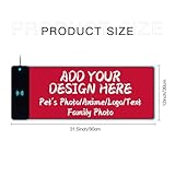 TUSDFIT Custom Personalized Wireless Charging RGB Gaming Mouse Pad with Photo Picture Text Logo, Customized Large Mousepad Non-Slip Rubber Base Computer Keyboard Mat for MacBook, PC, Laptop, Desk