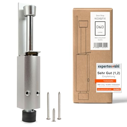 Kickdown Door Stop - Heavy Duty Door Stopper with Kick Down Step - Foot Operated Door Holder for Outdoor and Commercial Use